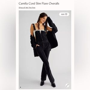 Anthropologie cord flare overalls